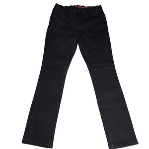 PLACE Girls SZ 16 Black Jeans Super Skinny Adjustable Waist Straight Highrise